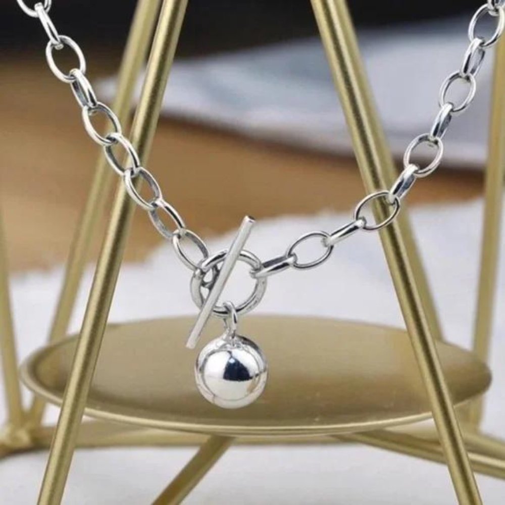 “20” 925 STERLING SILVER BEAD NECKLACE, NICE NECKLACE, CUTE NECKLACE. - Picture 5 of 6